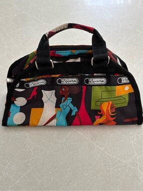 LeSportsac Vintage Y2K Multicolor Molly Handbag Retro Graphic Pop Art Girl Print